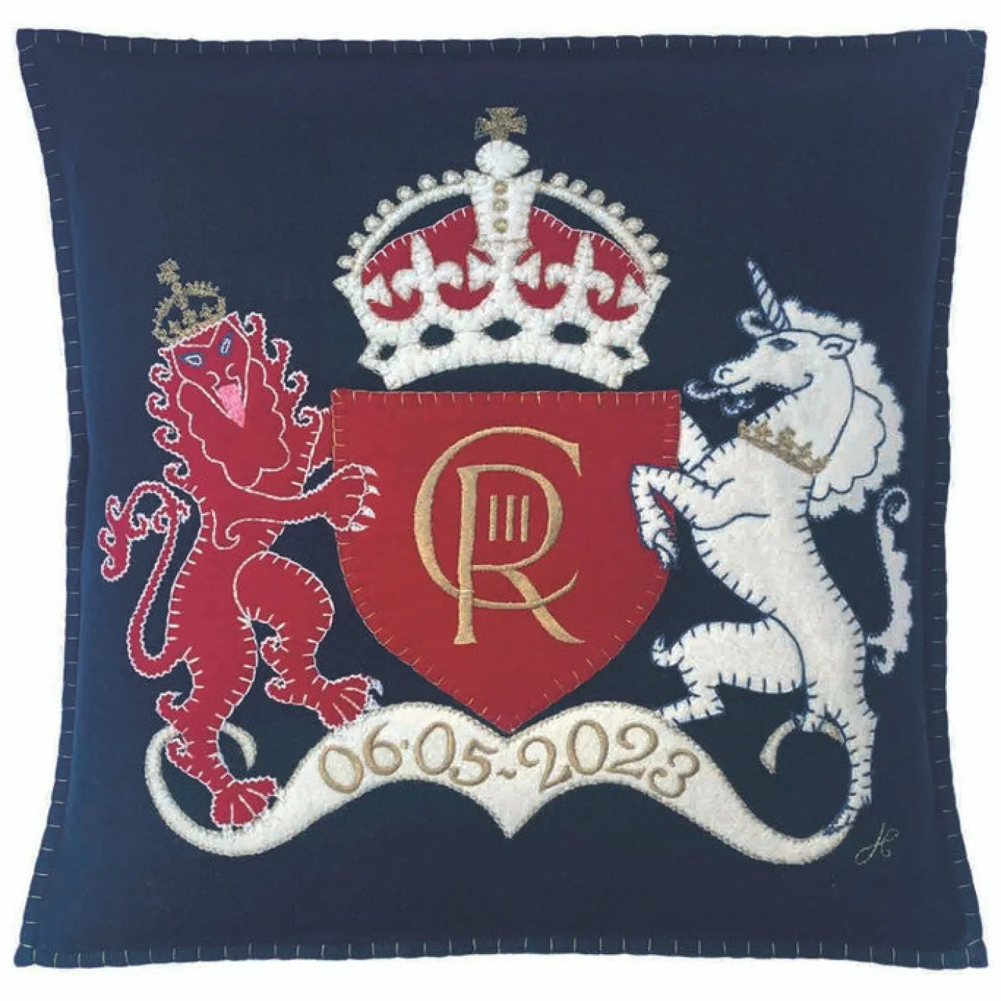 Coronation Lion & Unicorn Pillow