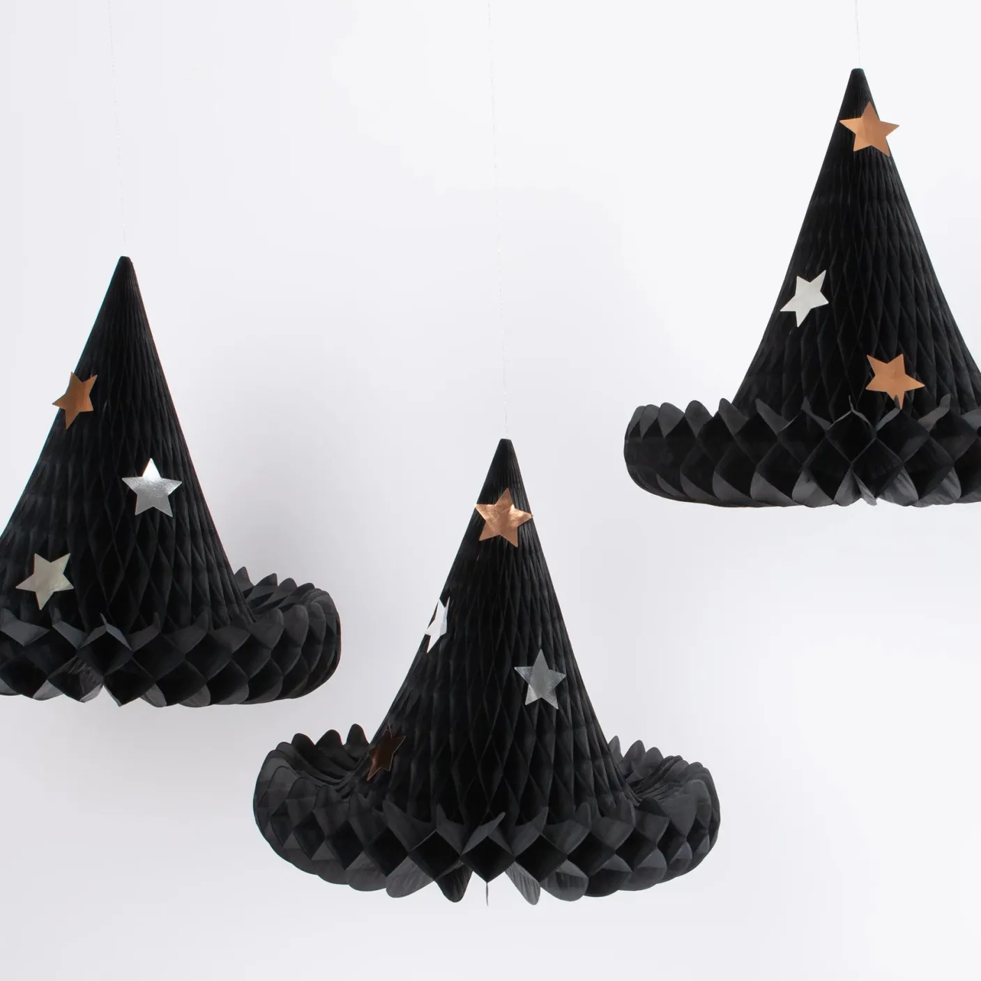 Honeycomb Witch Hat Decorations
