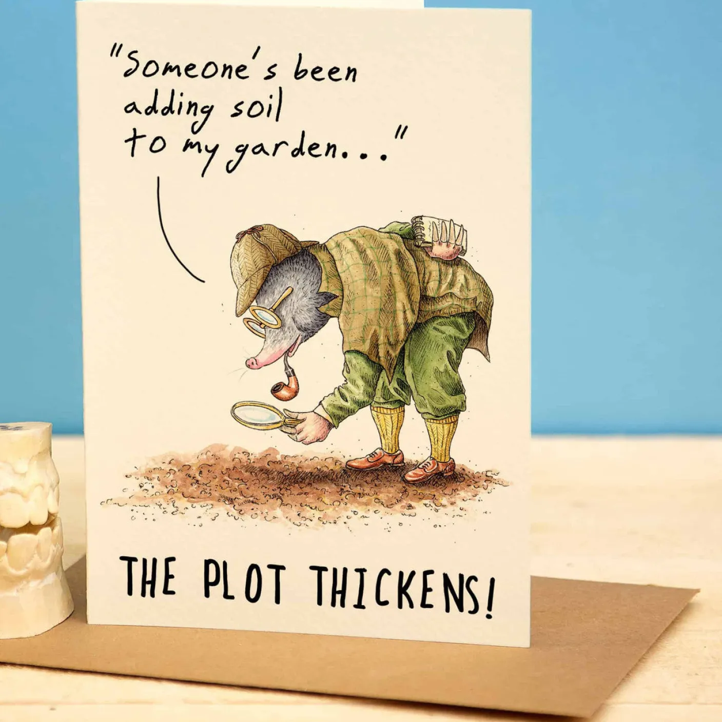 The Plot Thickens Greetings Card