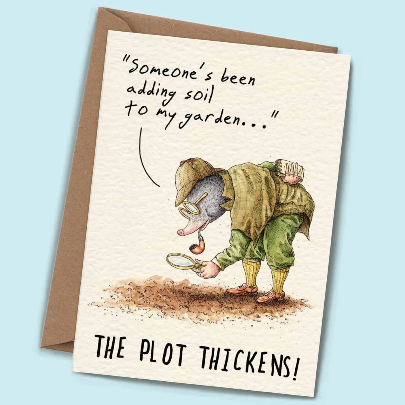 The Plot Thickens Greetings Card