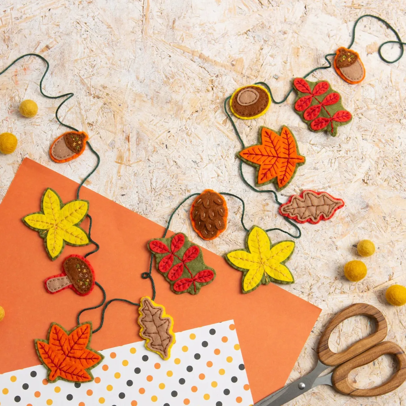Autumn Garland Needle Felting Kit