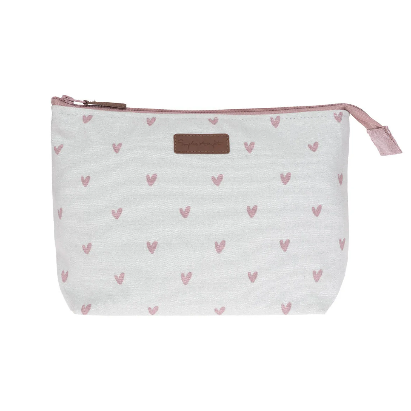 Hearts Large Canvas Wash Bag
