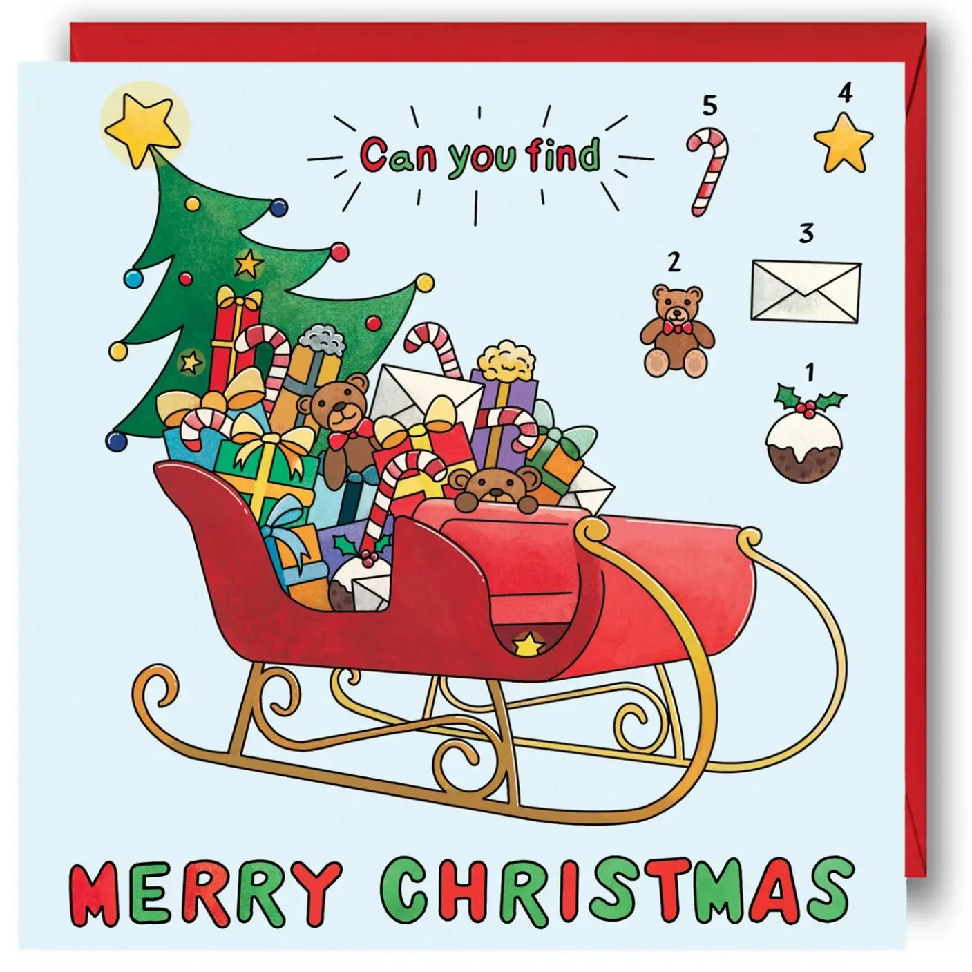 Can you find? Puzzle Christmas Card