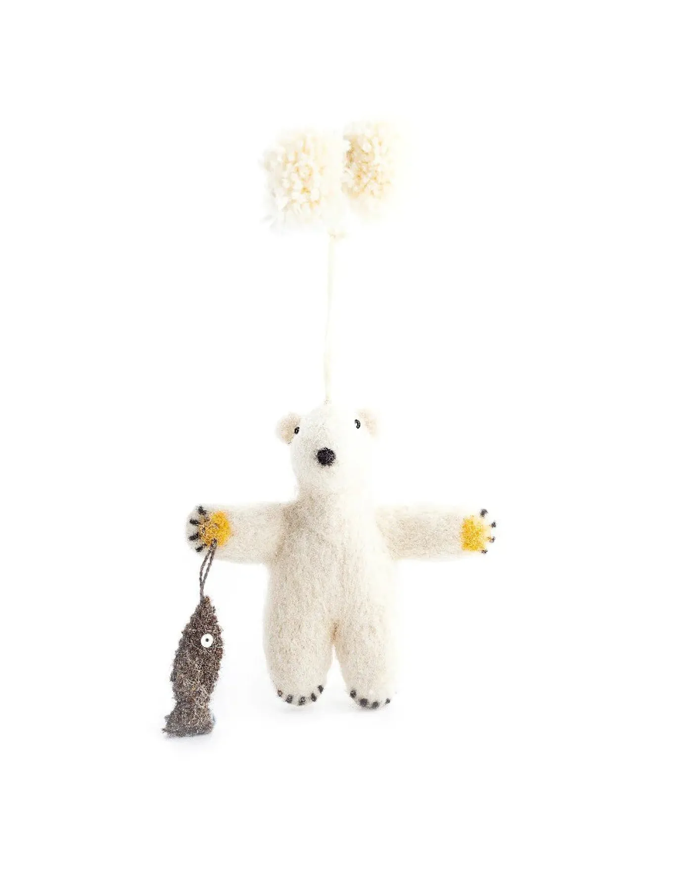 Peter Polar Bear Felt Christmas Decoration