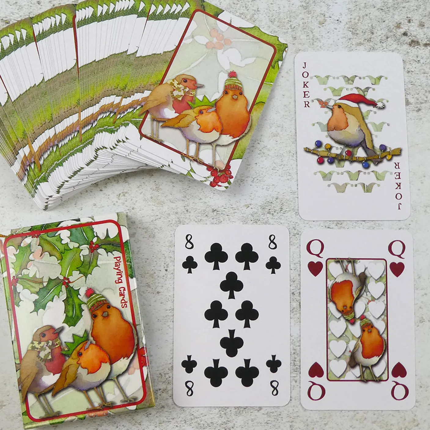 Christmas Robins Playing Cards