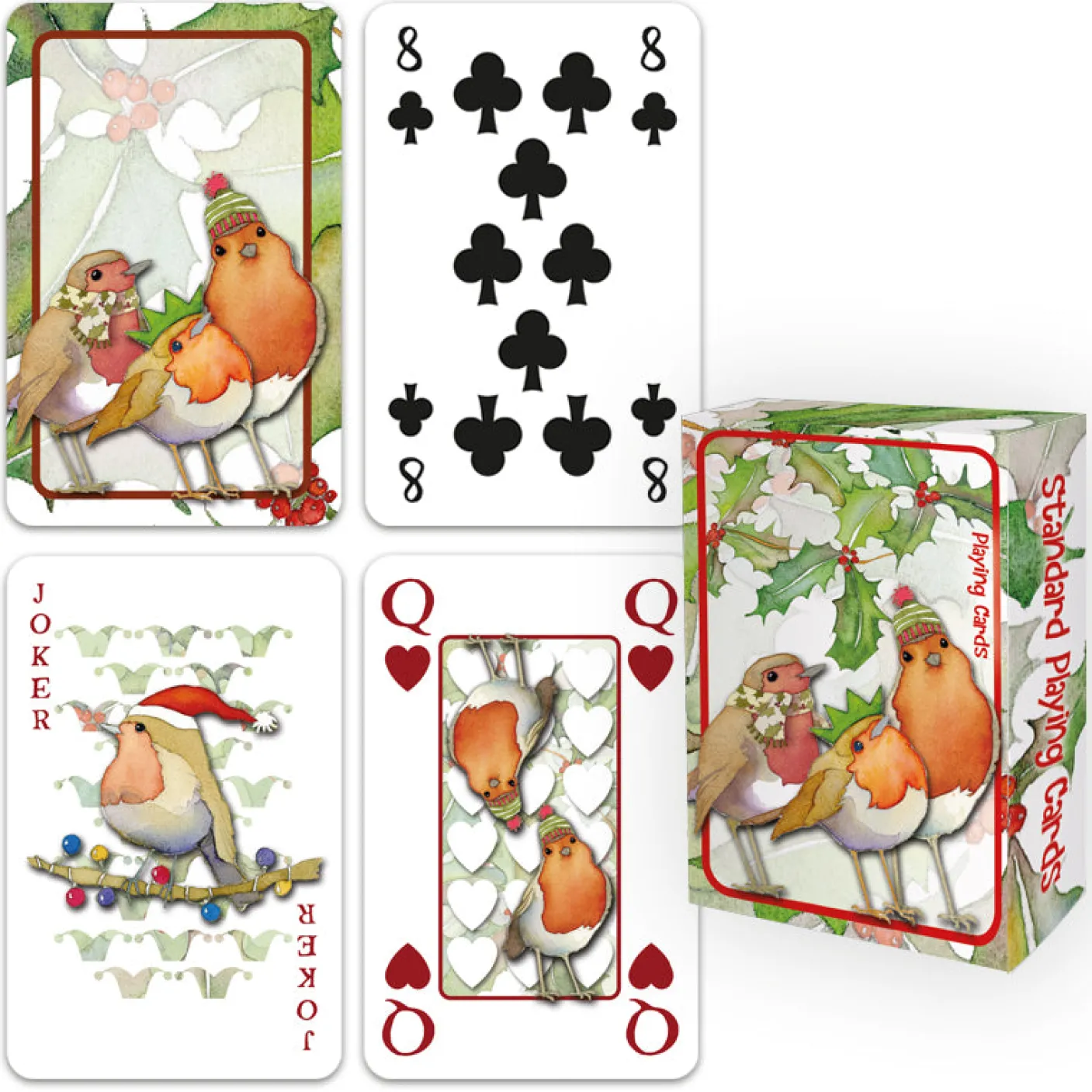 Christmas Robins Playing Cards