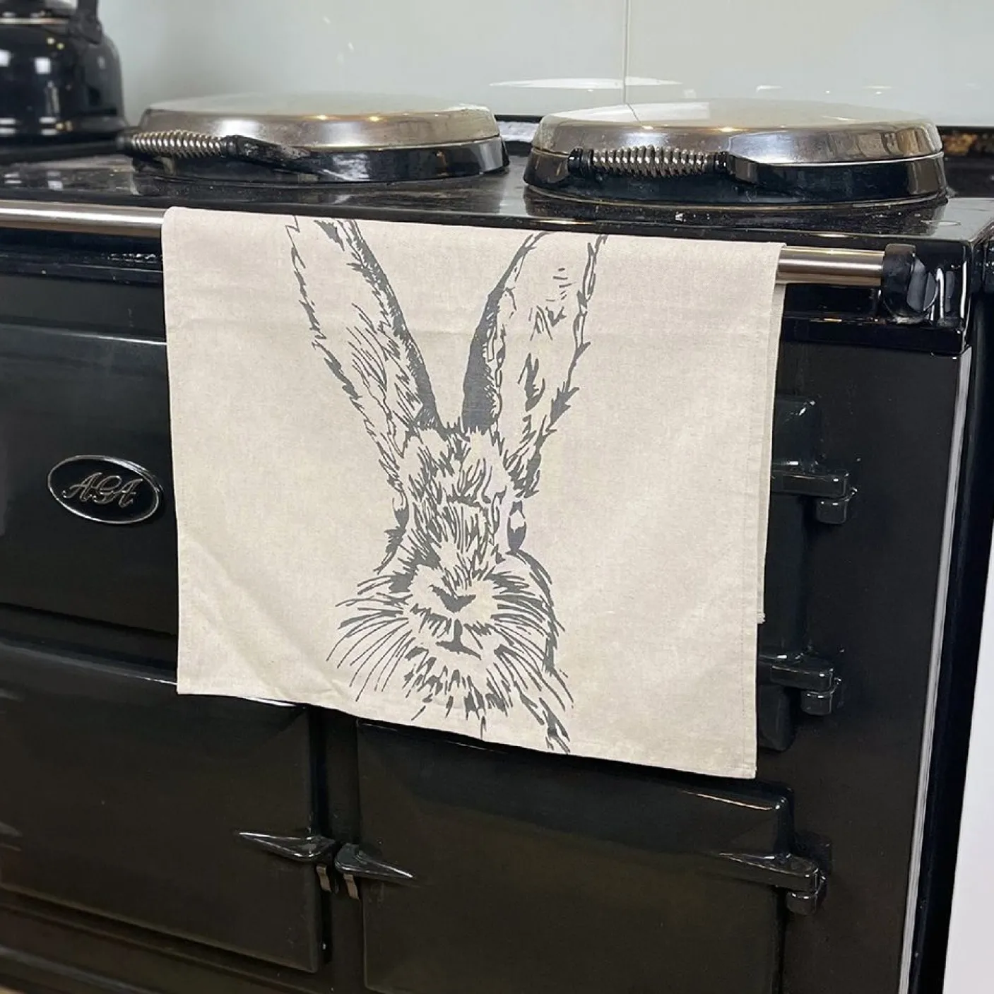 Hare Linen Tea Towel