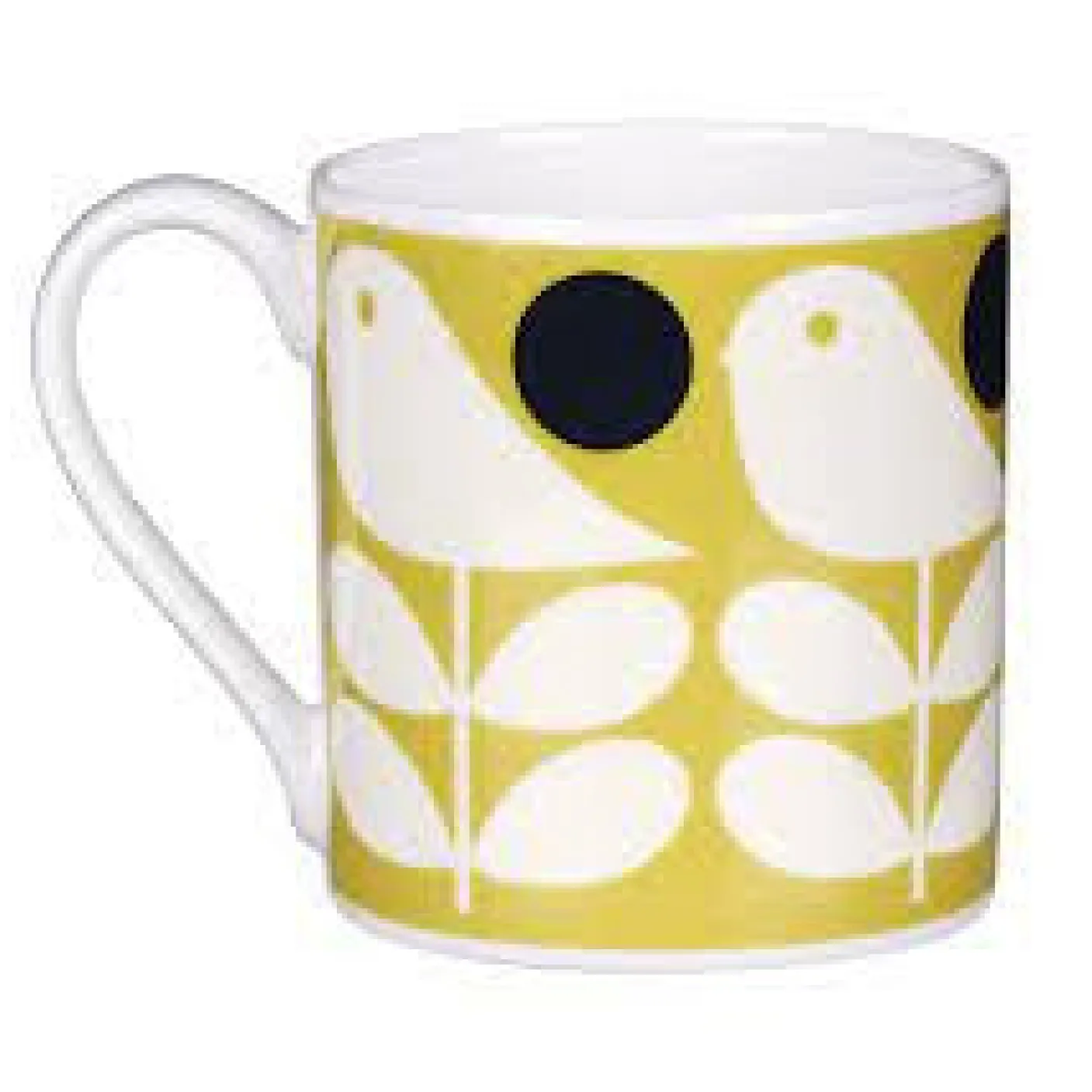 Orla Kiely Early Bird Yellow Bone China Mug