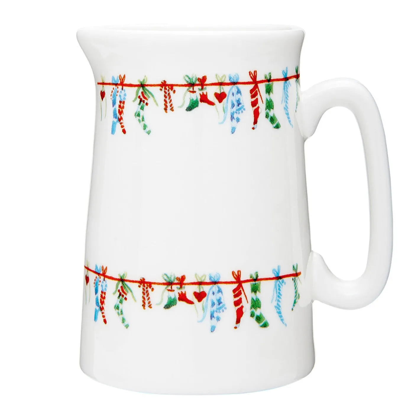 Christmas Stocking Bone China Small Jug