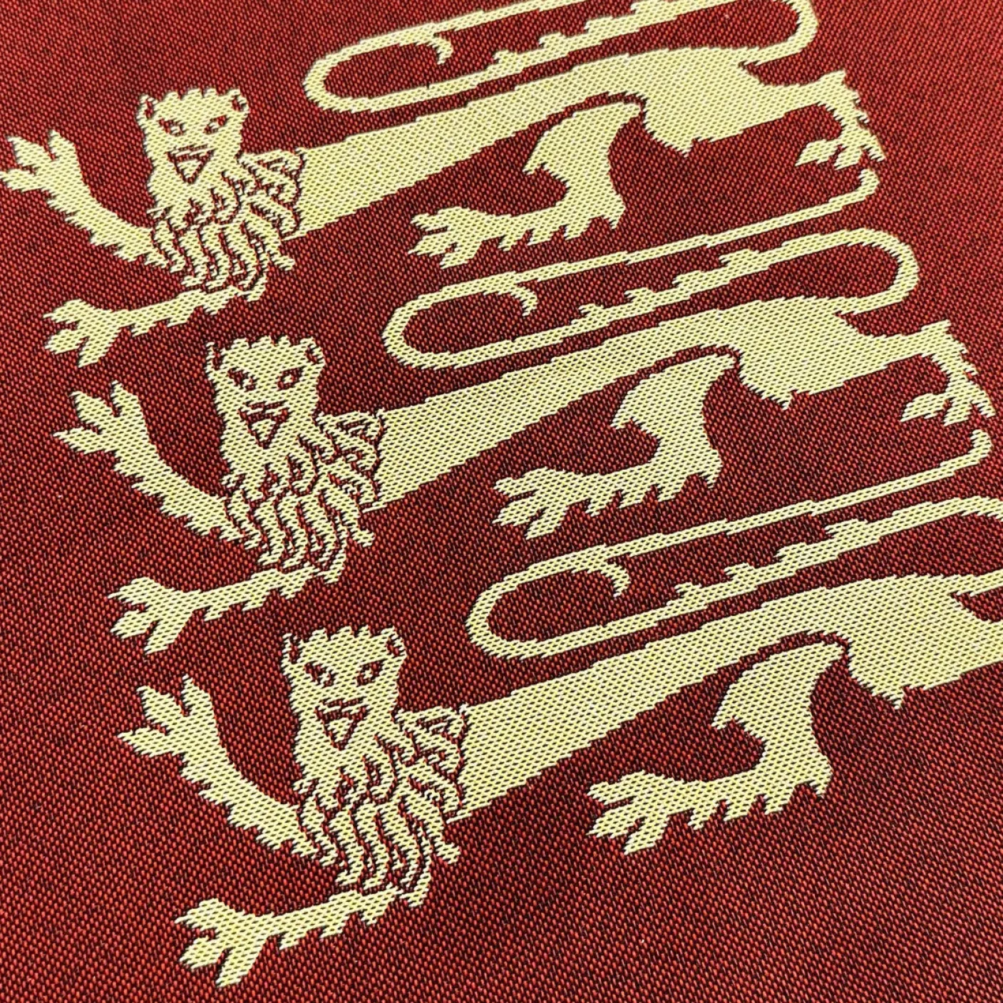 Three Lions Red Flat Tote Bag
