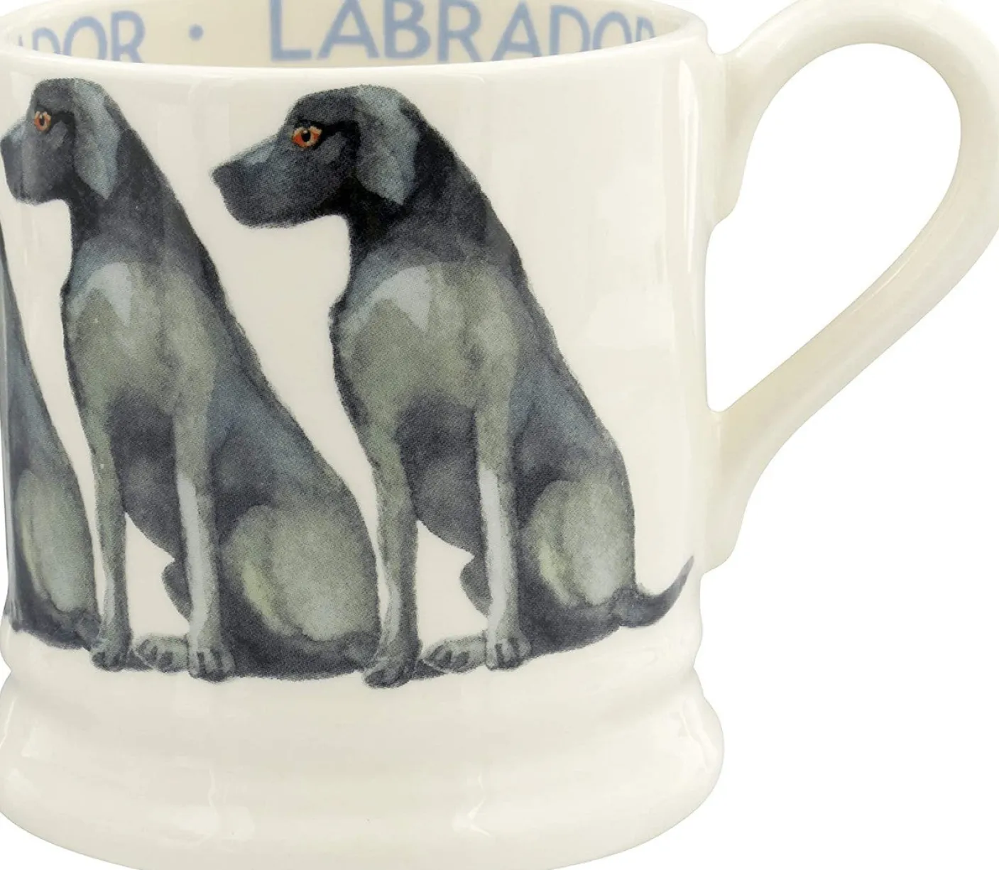 Black Labrador-- Sitting 1/2 Pint Mug