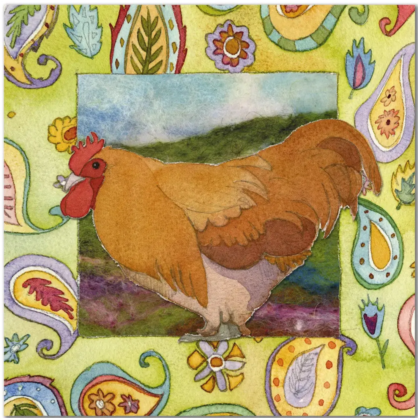 Cockerel Greetings Card