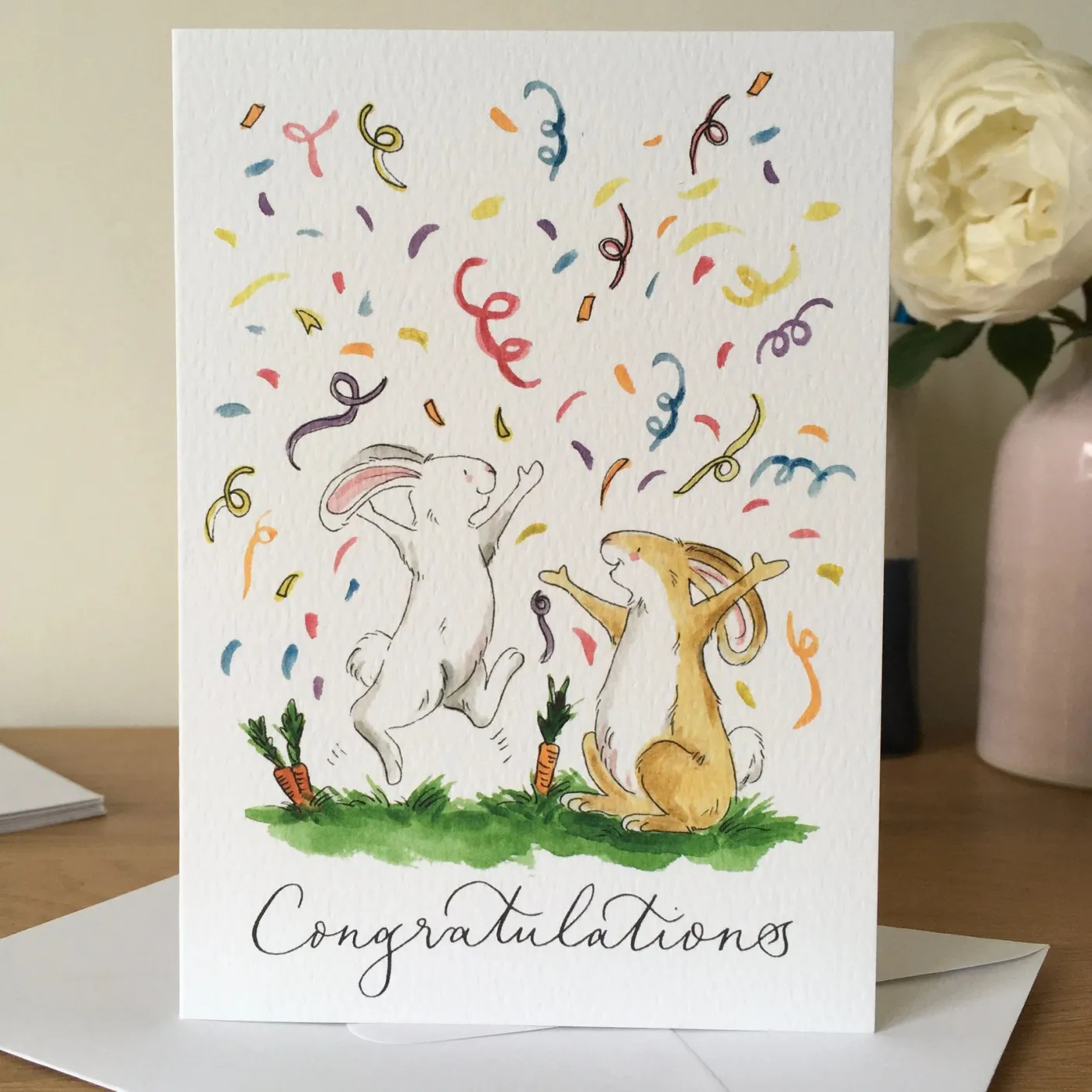 Congratulations Bunnies Greeting Card