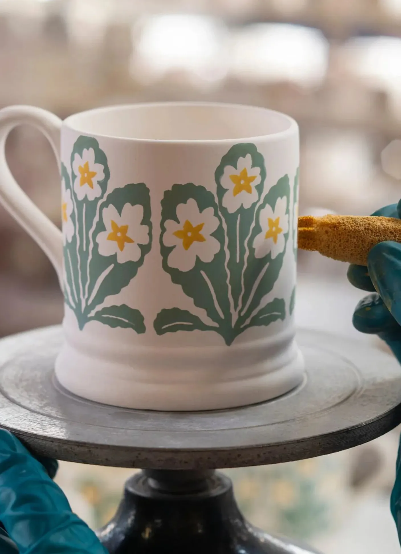 Primrose Hand-Stamped 1/2 Pint Mug