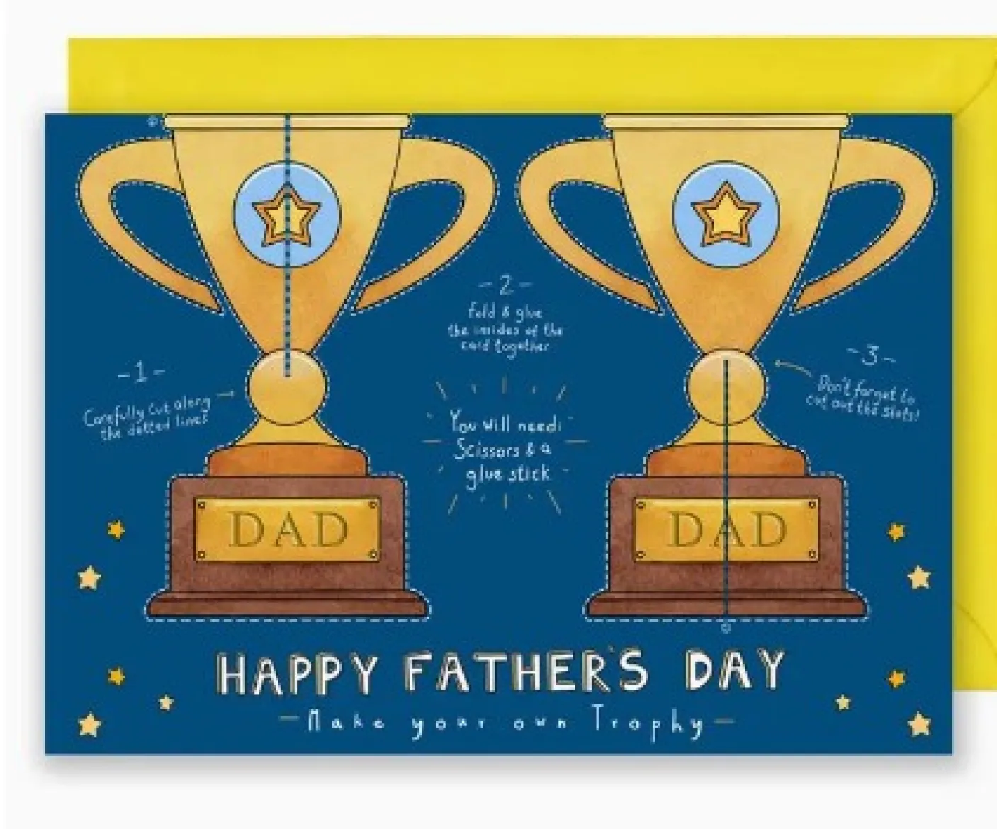Make Your Own Trophy Father's Day Card