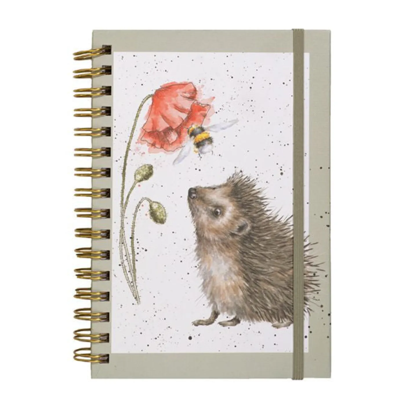 'Busy as a Bee' Hedgehog Spiral Bound Notebook