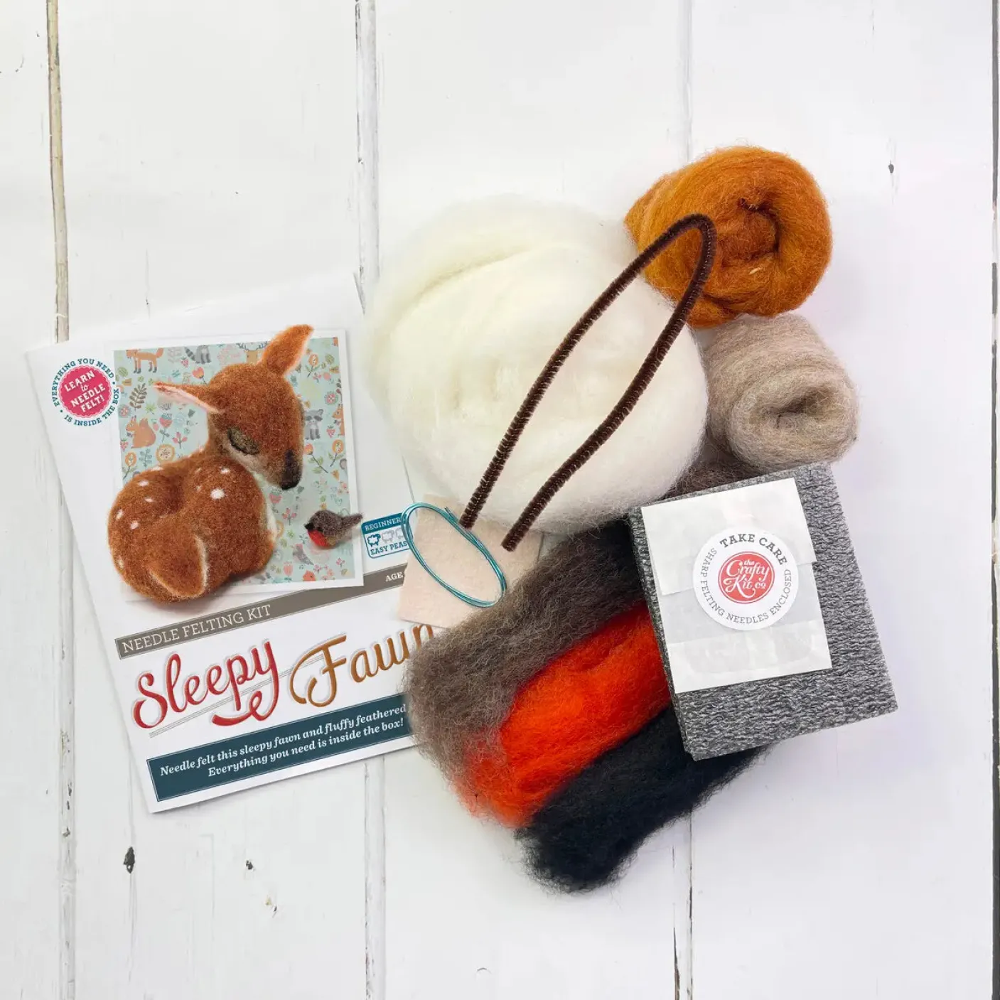 Sleepy Fawn Needle Felting Craft Kit