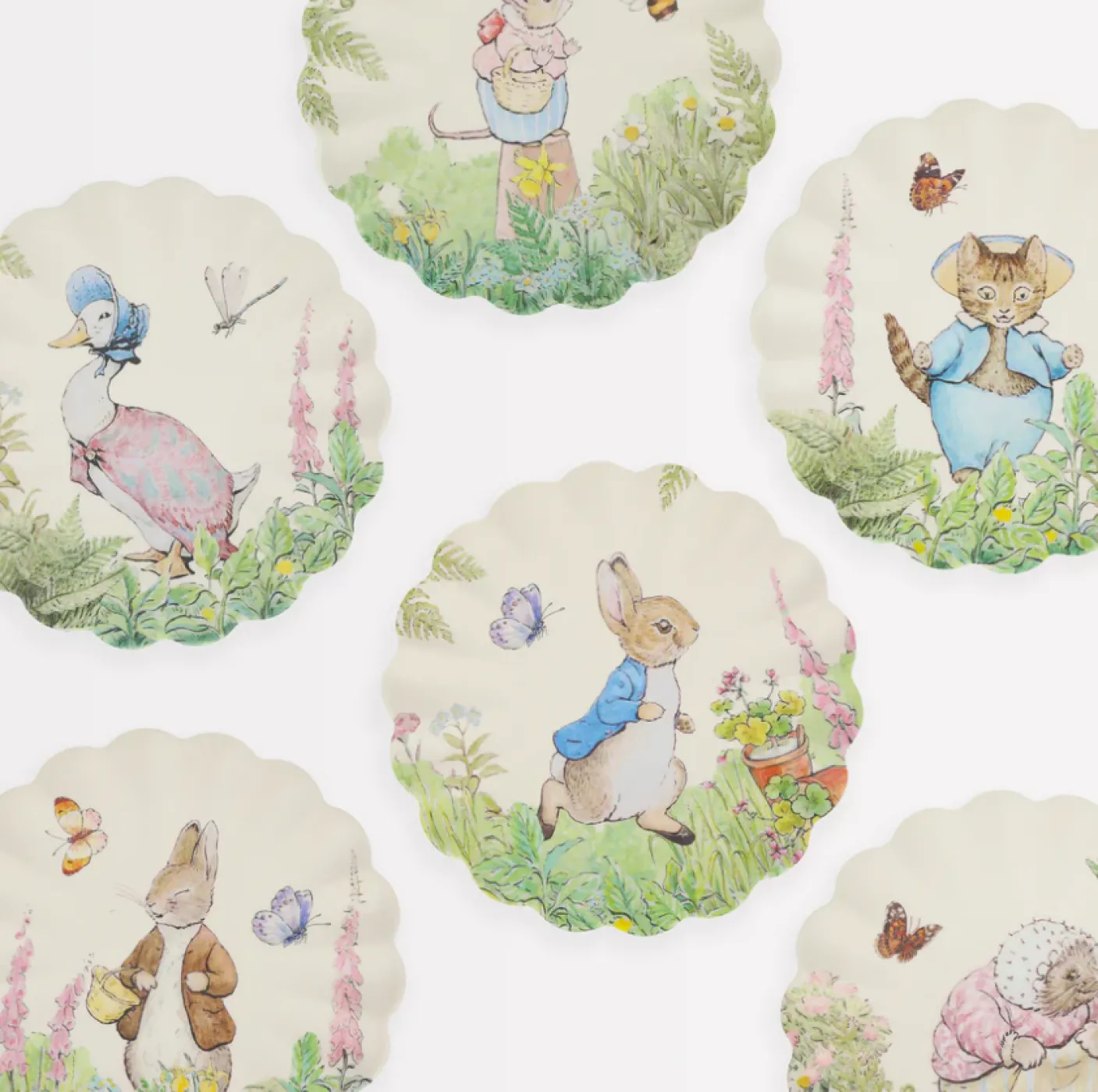 Peter Rabbit Reusable Small Plates - Set of 6
