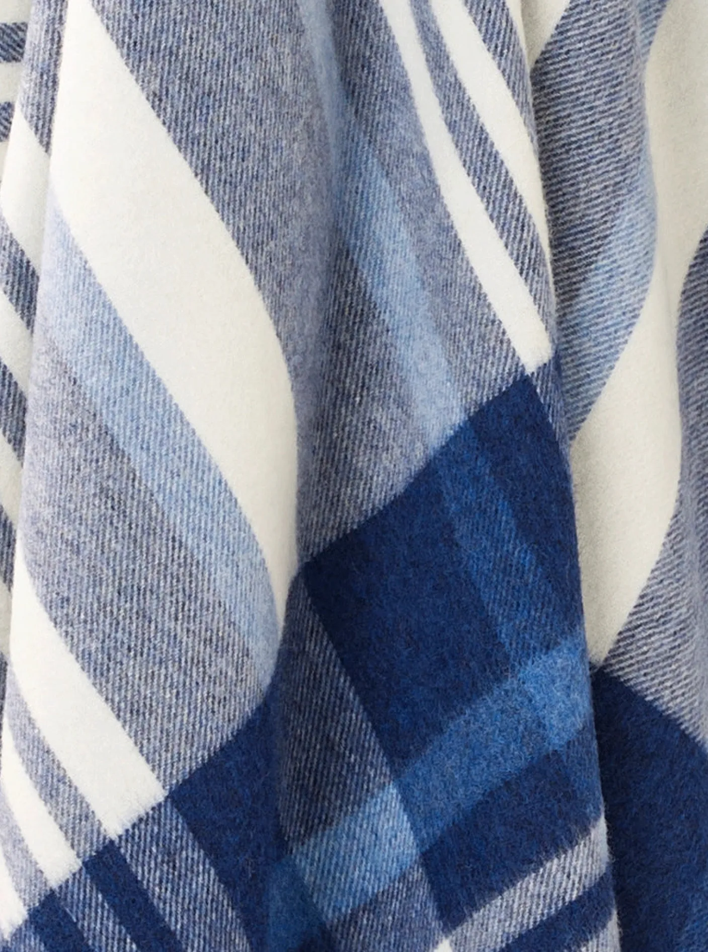 Lulworth Harbor Blue Merino Lambswool Throw