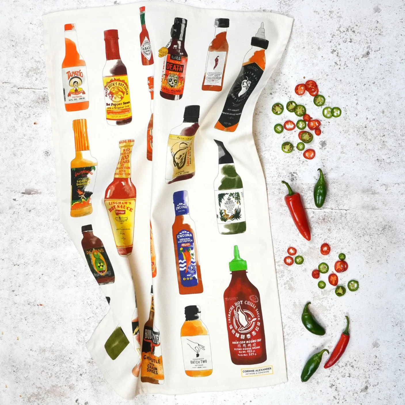 It's Hot Tea Towel by Corinne Alexander