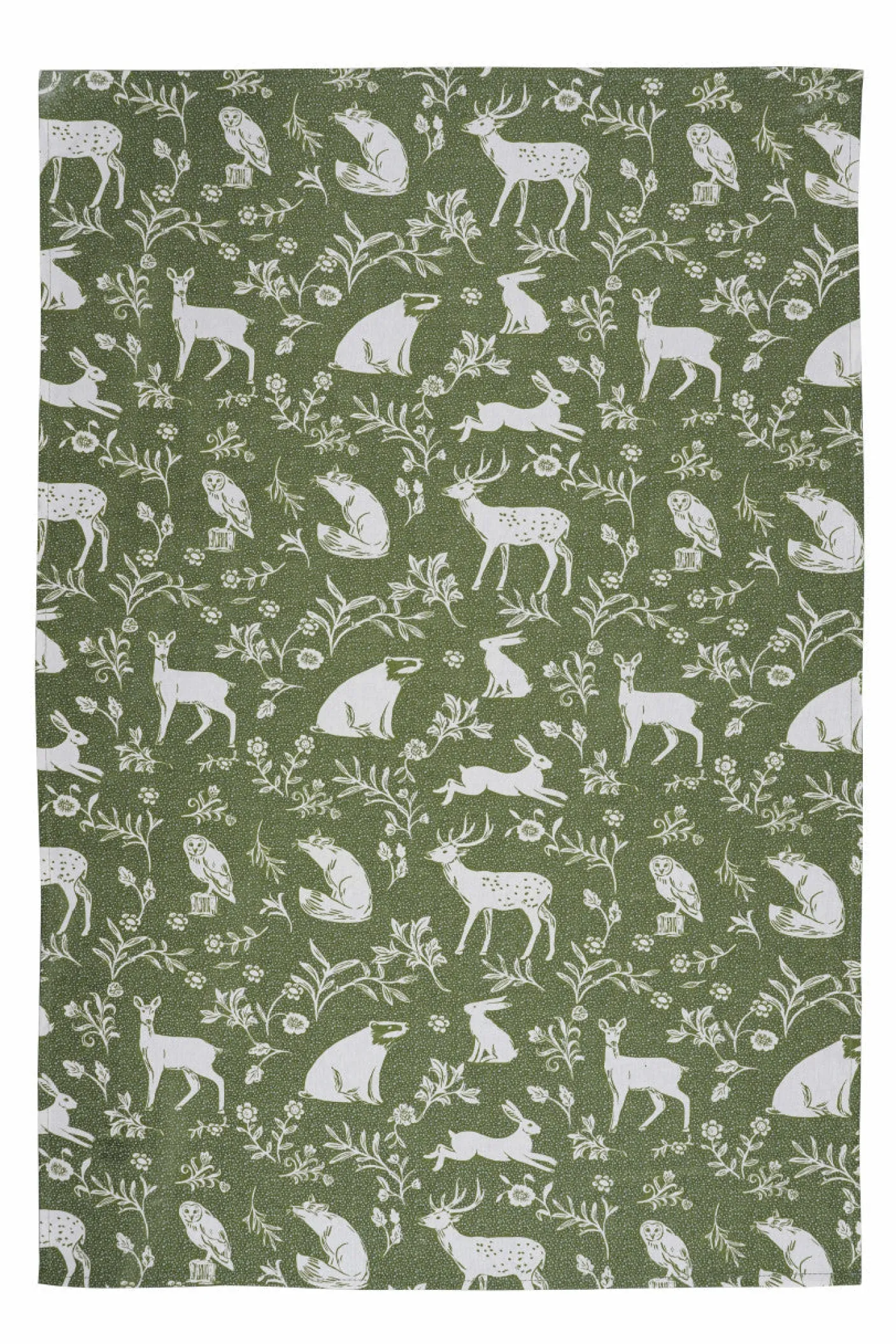 Forest Friends Sage Tea Towel Twin Pack