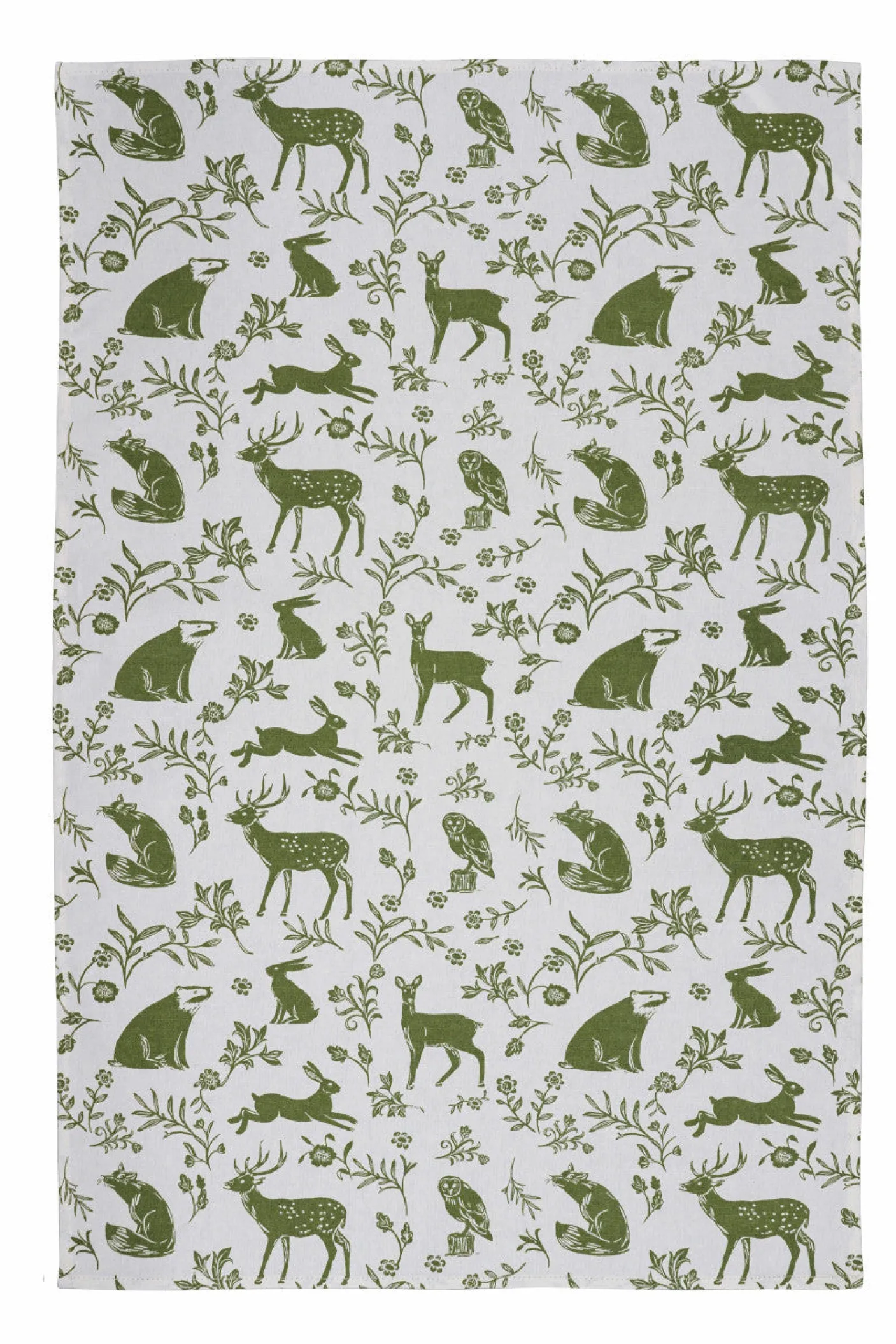 Forest Friends Sage Tea Towel Twin Pack