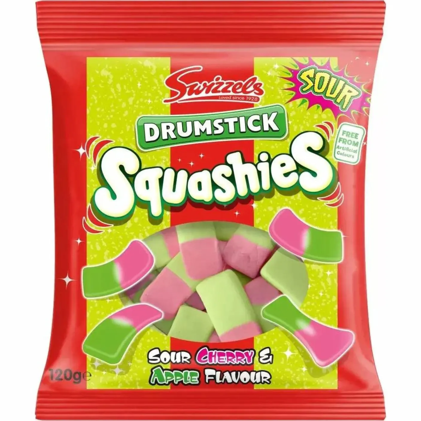 Swizzels Drumstick Sour Cherry and Apple Squashies