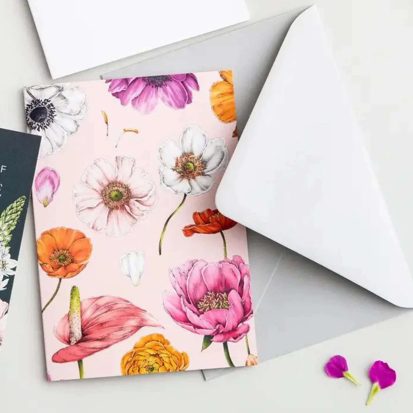 Floral Brights - Pink - card