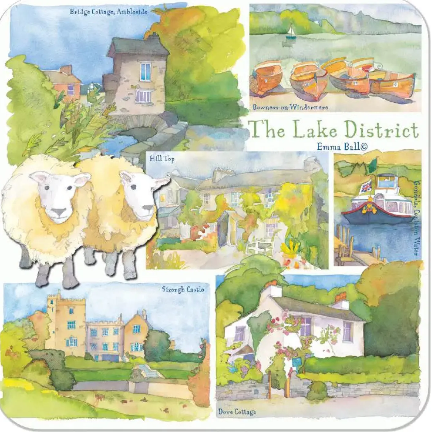 The Lake District Coasters - Set of 4