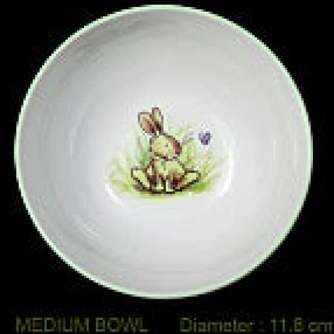 Bunny With Butterfly Medium Bone China Bowl