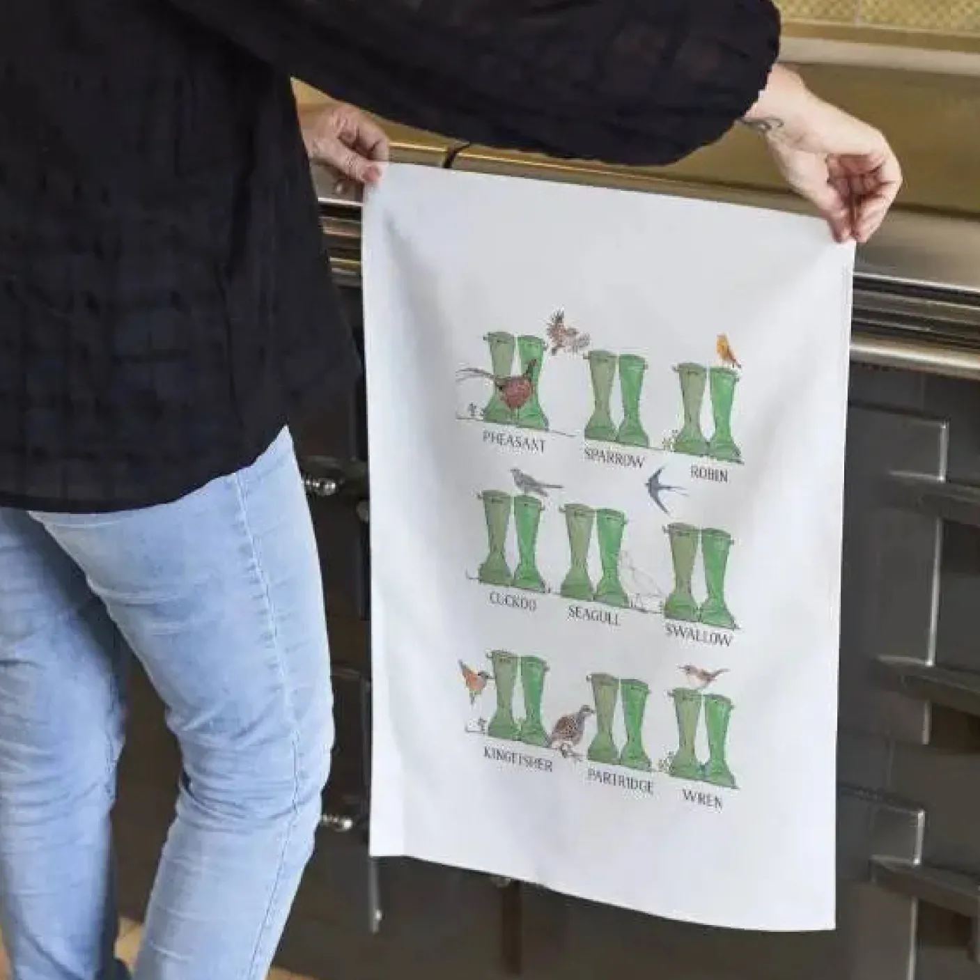 Bird Watching Tea Towel by This Is Nessie