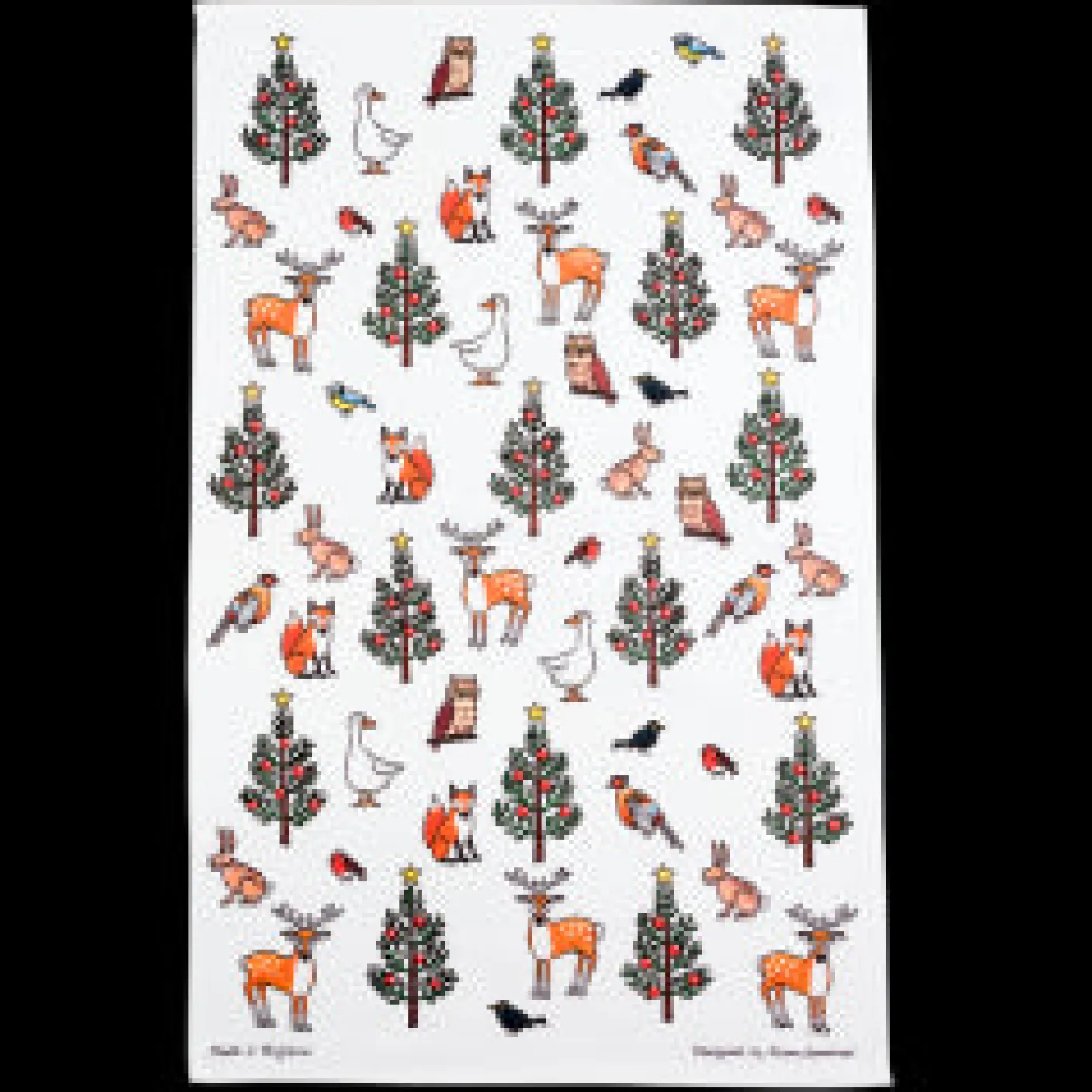 Winter Wildlife Tea Towel