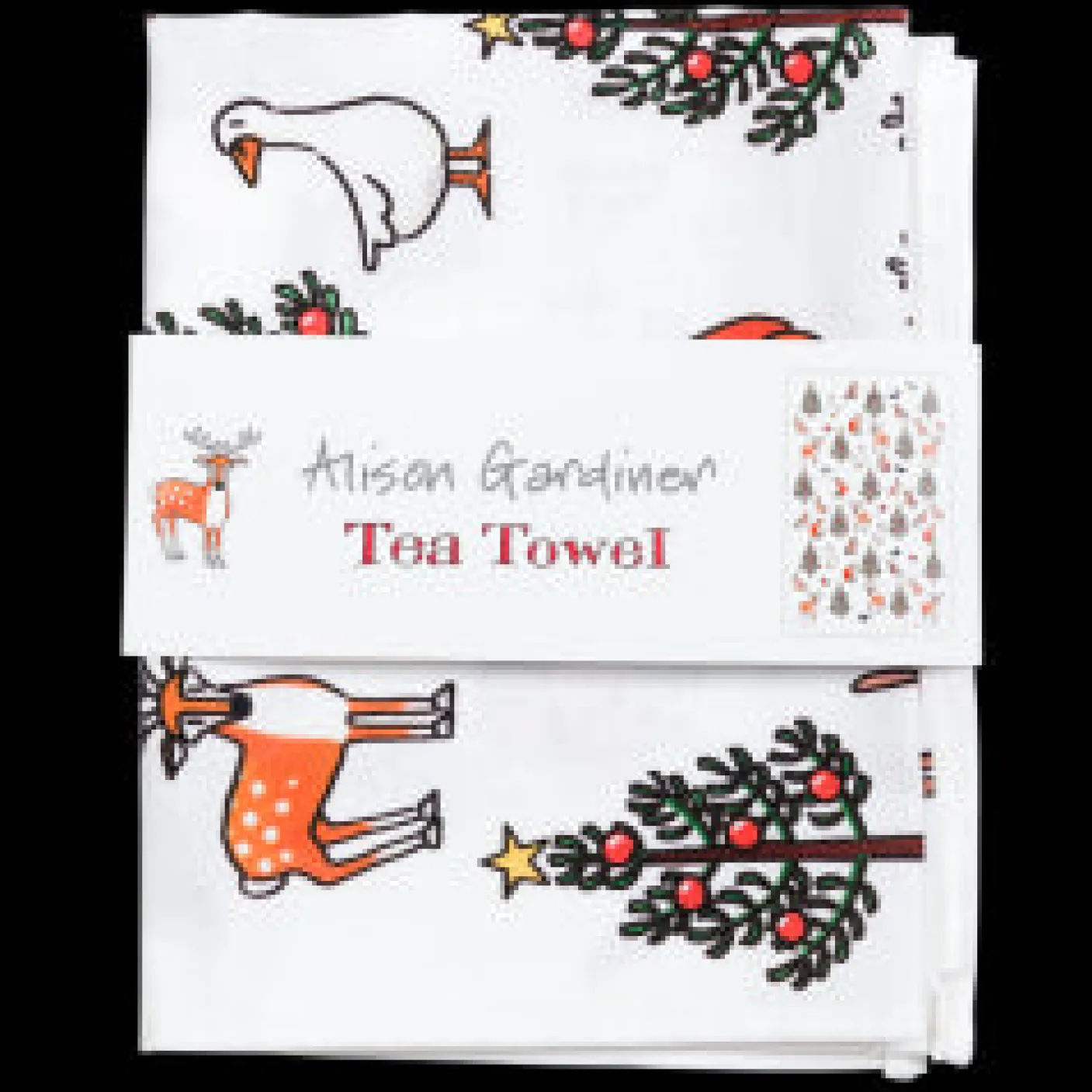 Winter Wildlife Tea Towel