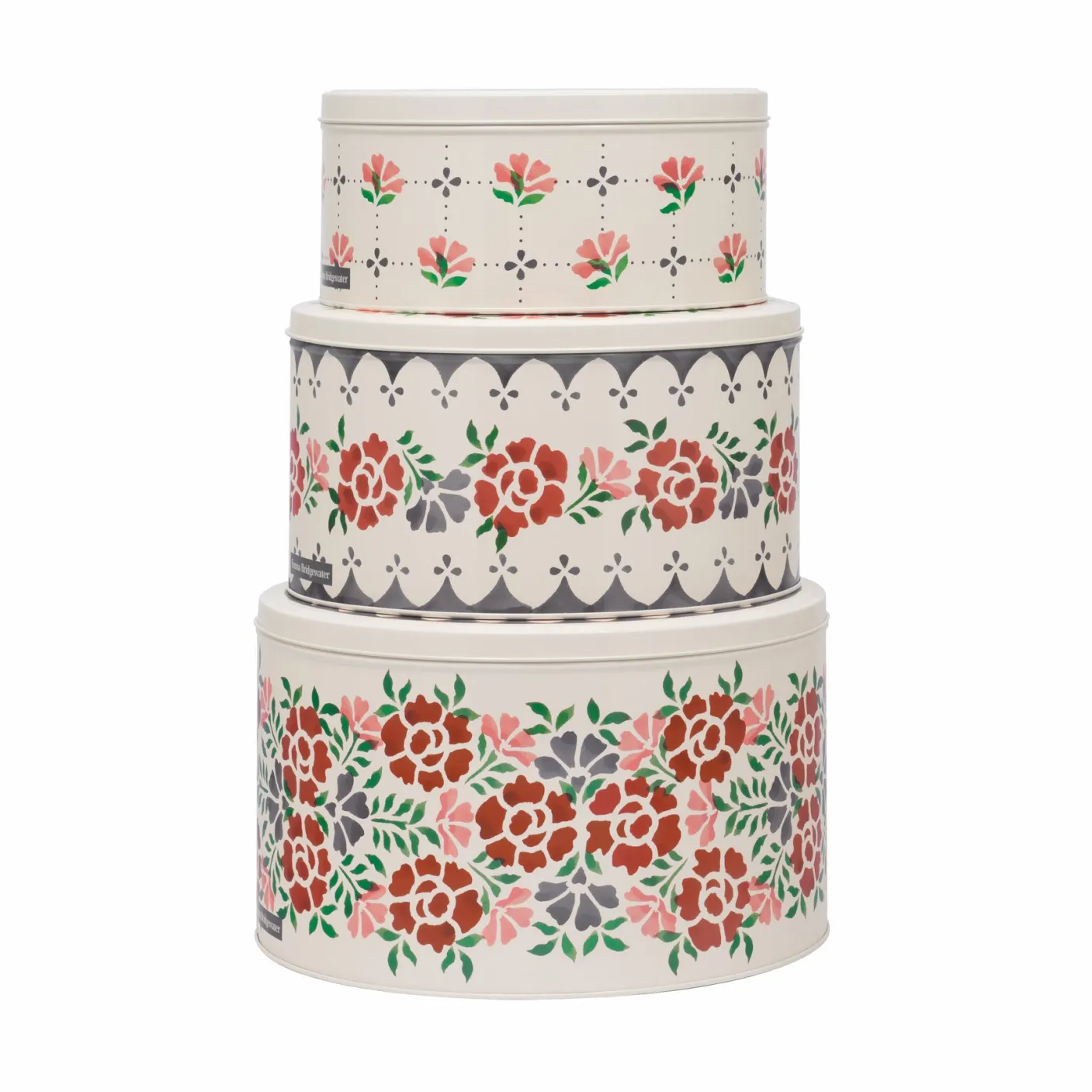 Antique Roses Set of 3 Round Cake Tins