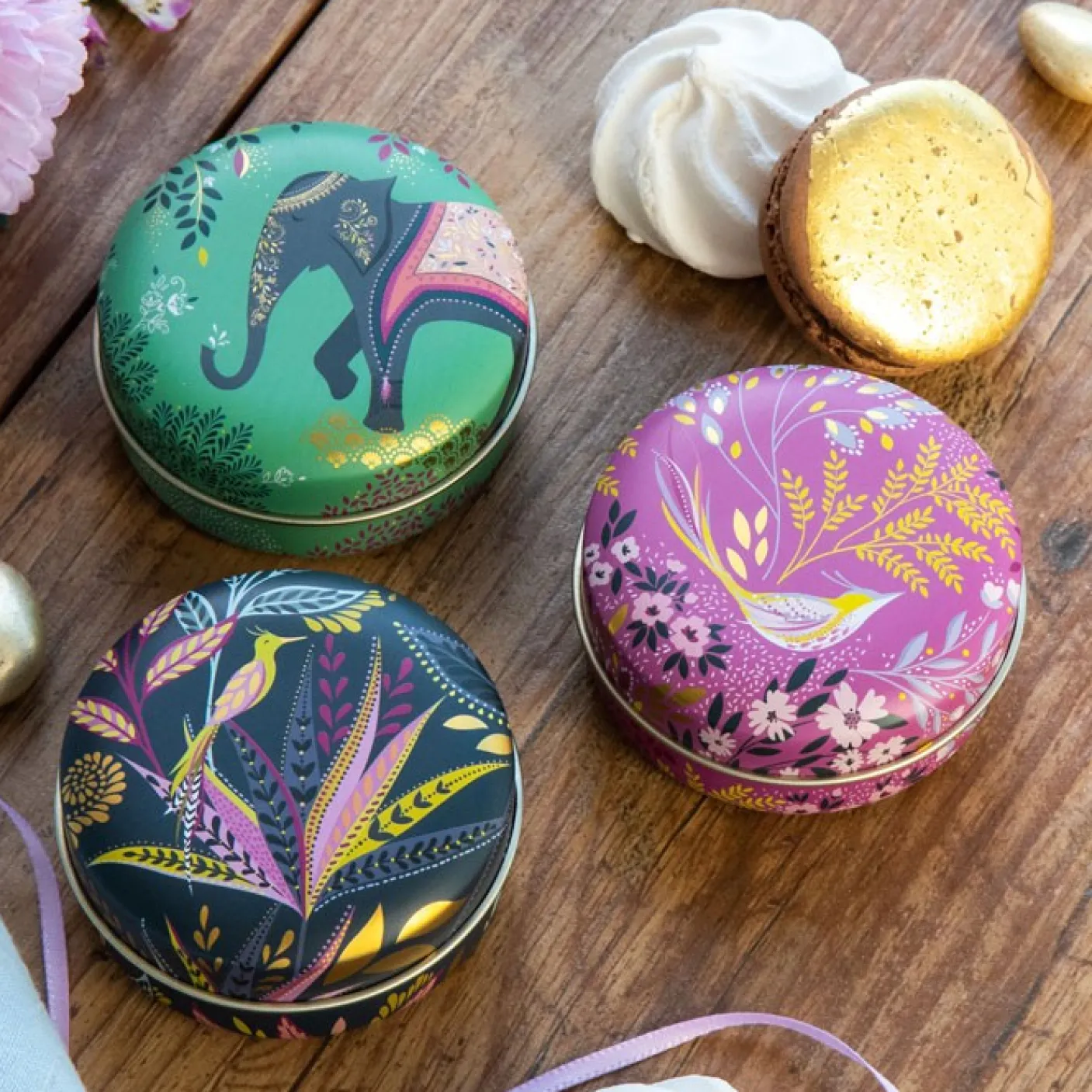 Sara Miller Small Round Tins