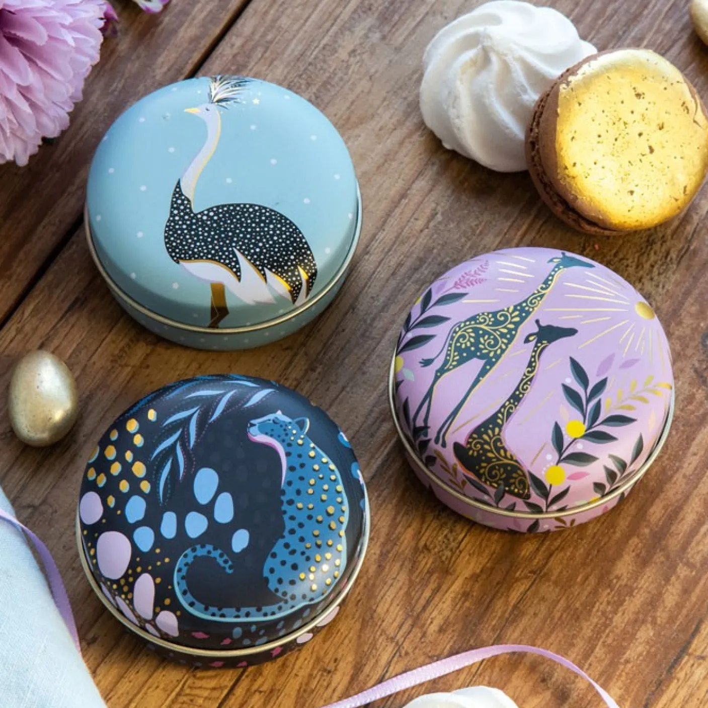 Sara Miller Small Round Tins