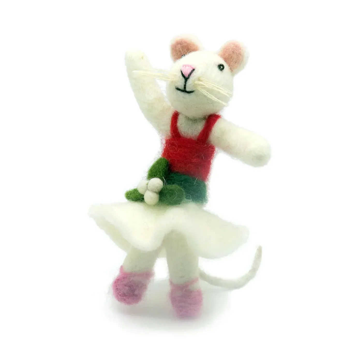 Mouse Lady Dancing Felt Decoration