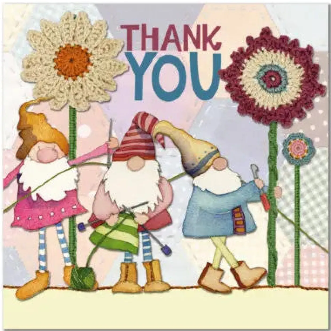 Thank You Gnomes Greetings Card