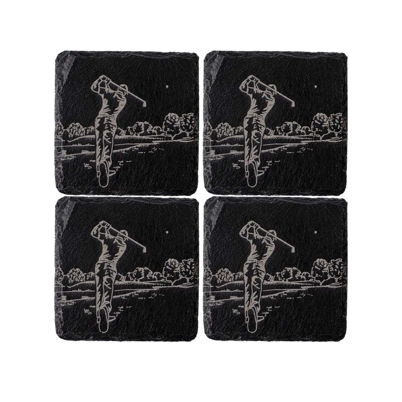 Golf - Set of 4 Slate Coasters