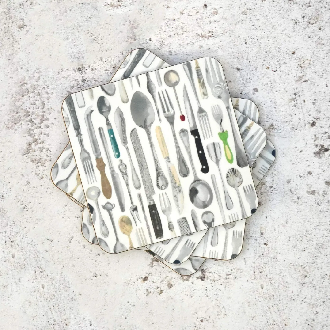 Cutlery Coaster Set by Corinne Alexander