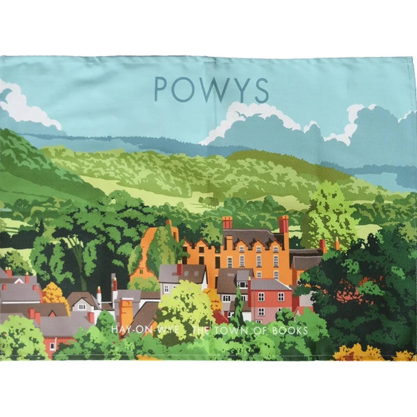 Hay-on-Wye - Powys Tea Towel