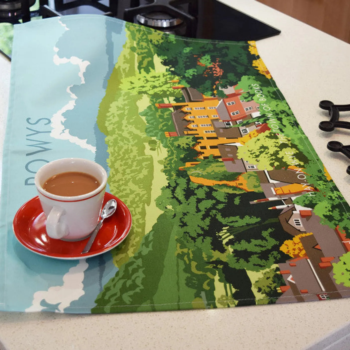 Hay-on-Wye - Powys Tea Towel