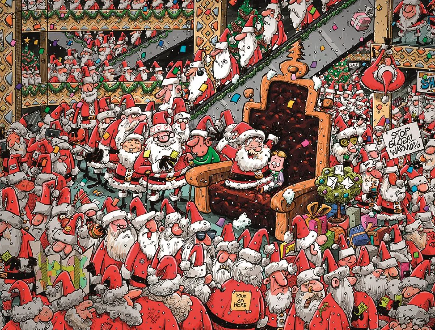 Chaos at Christmas 4 x 500 Piece Jigsaw Puzzles
