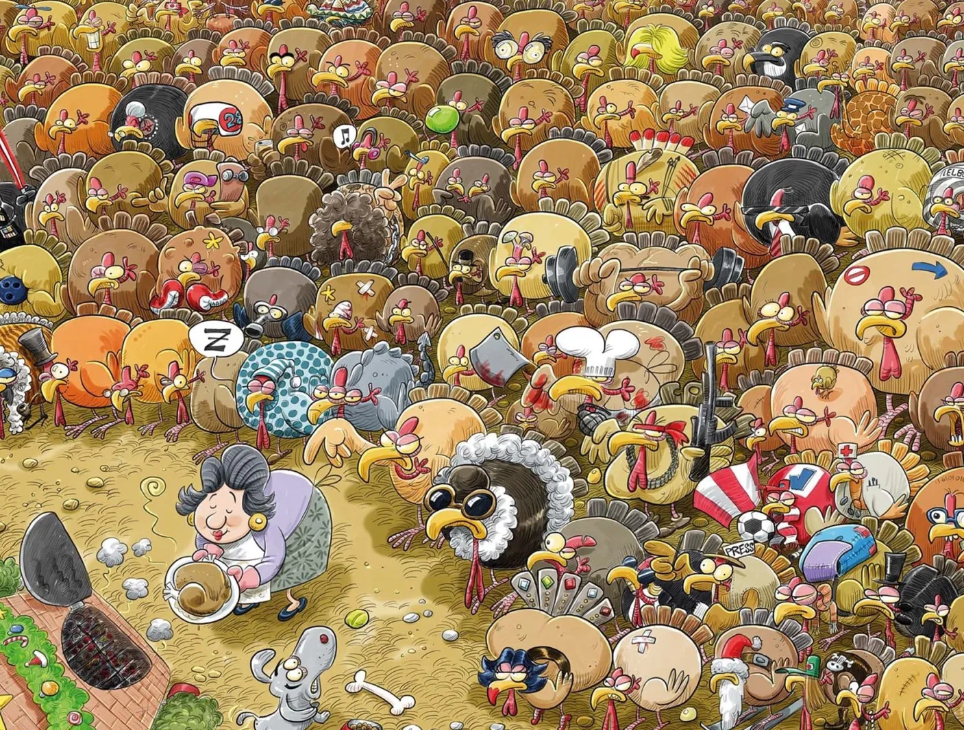 Chaos at Christmas 4 x 500 Piece Jigsaw Puzzles