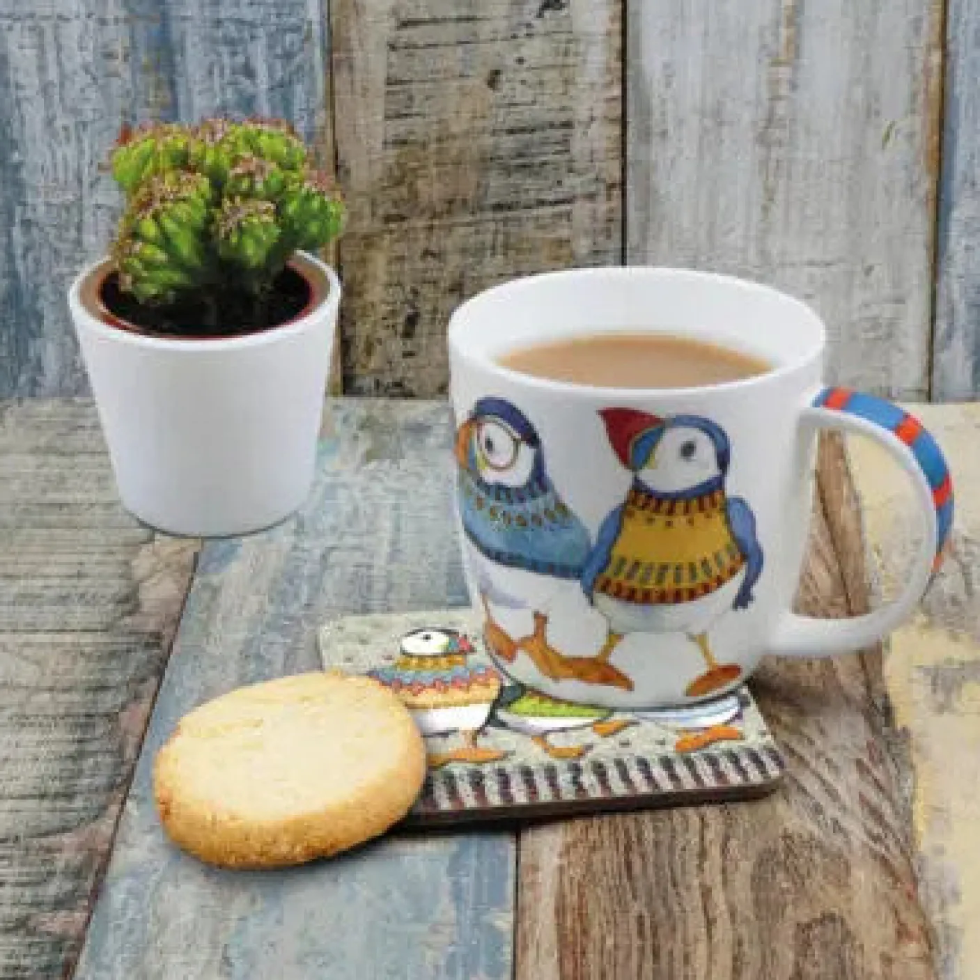 Woolly Puffins II Bone China Mug (Boxed)