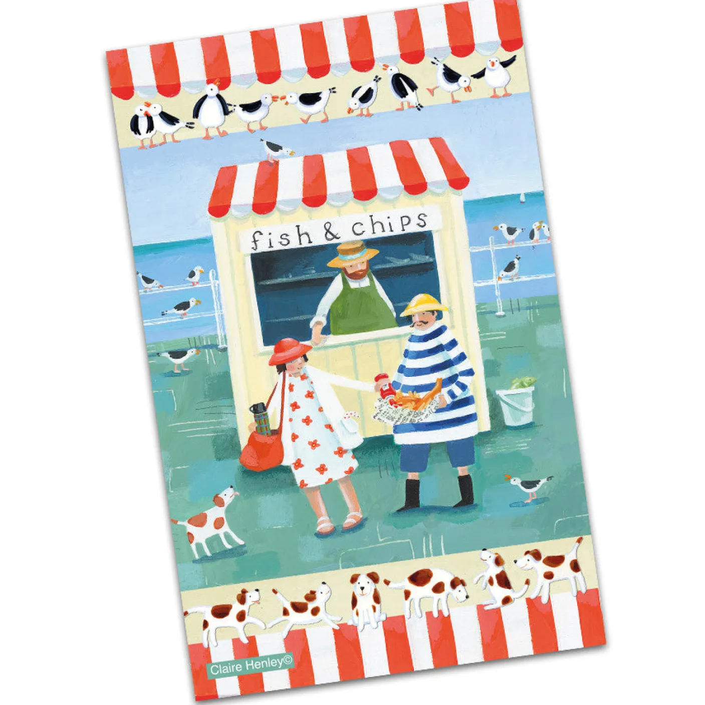 Fish & Chips Tea Towel