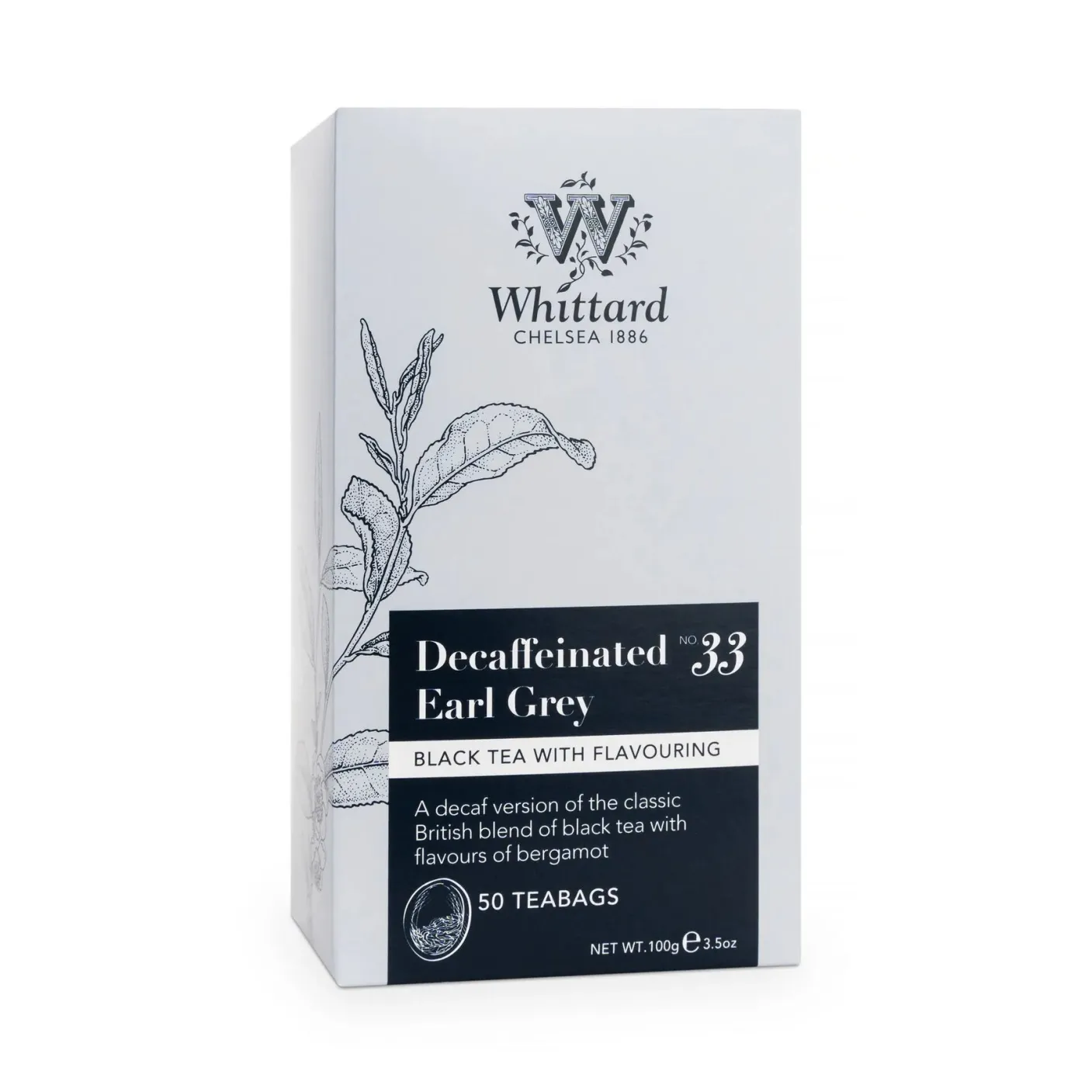 Whittard Decaf Earl Grey 50 Traditional Teabags