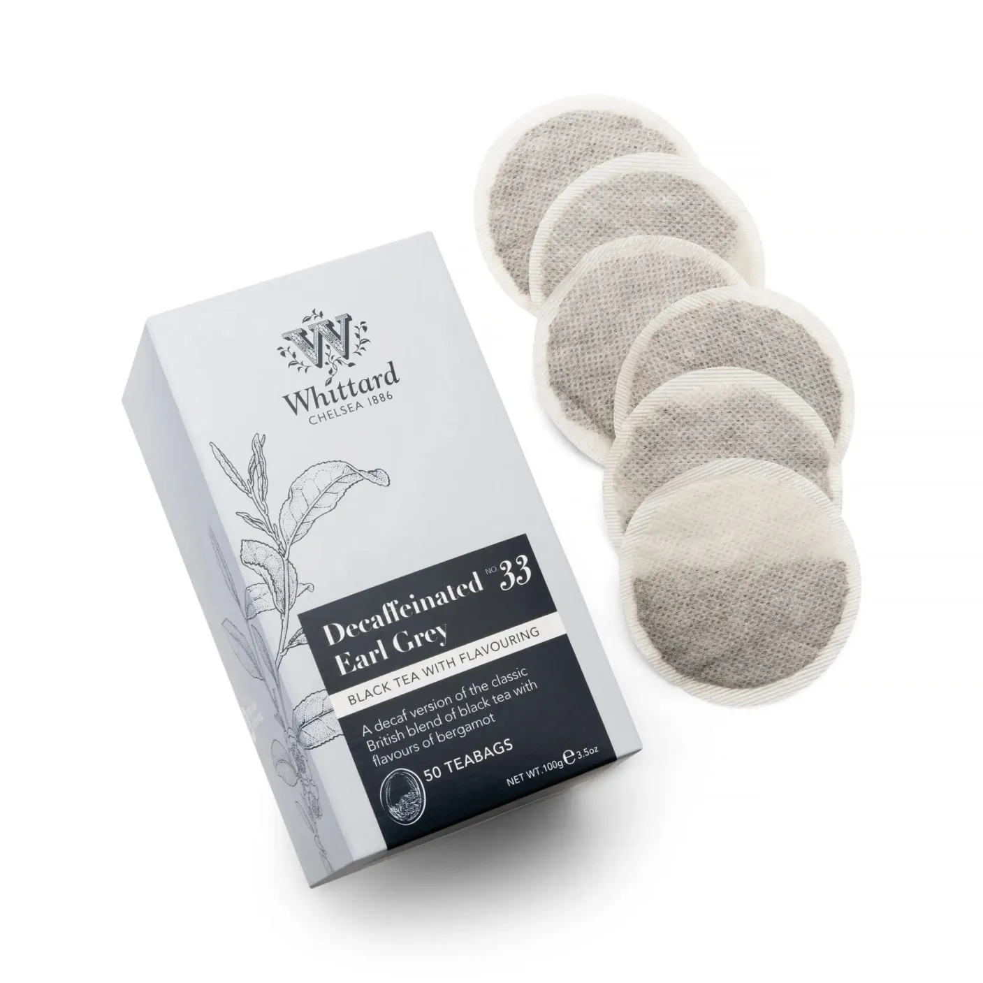 Whittard Decaf Earl Grey 50 Traditional Teabags