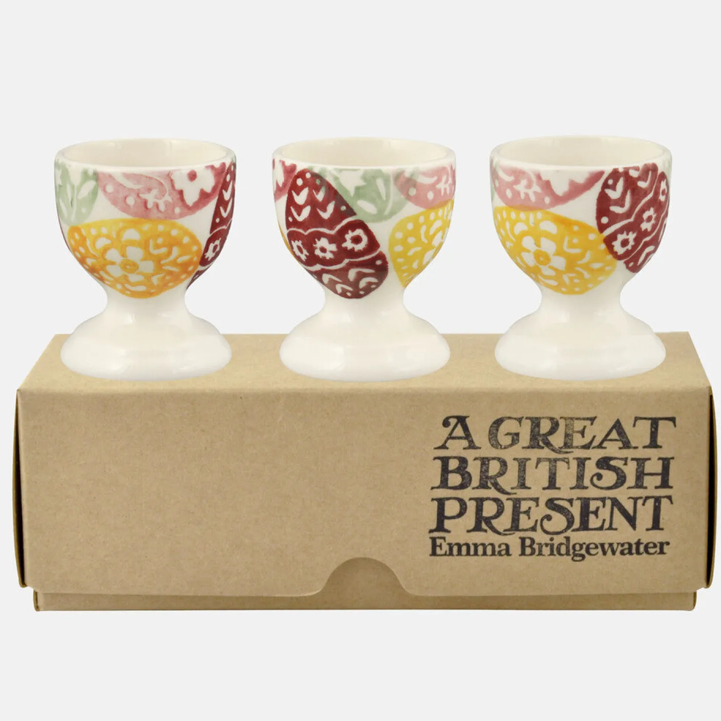 Bright Easter Eggs  Set of 3 Egg Cups Boxed