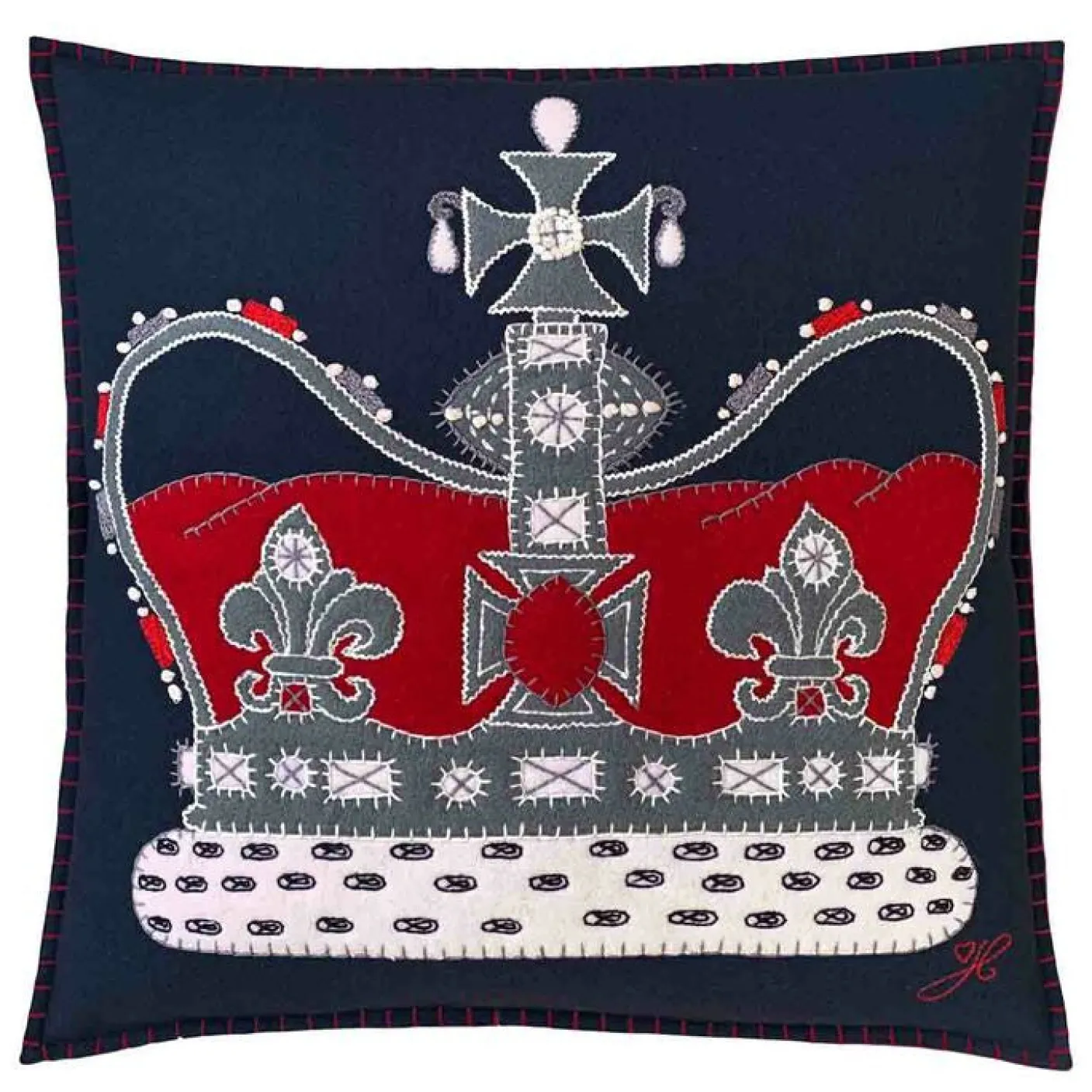 The Crown Pillow - Navy